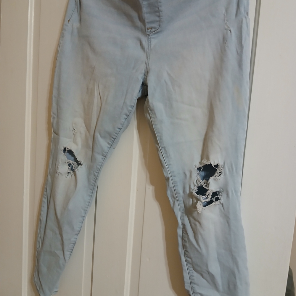 Sky Blue Distressed Women's Jeggings